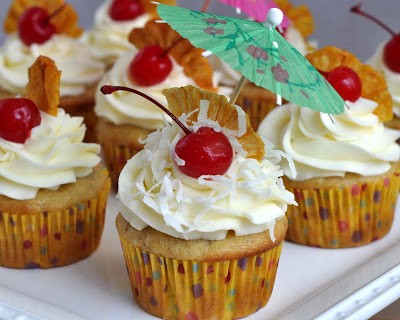 pina colada cupcakes