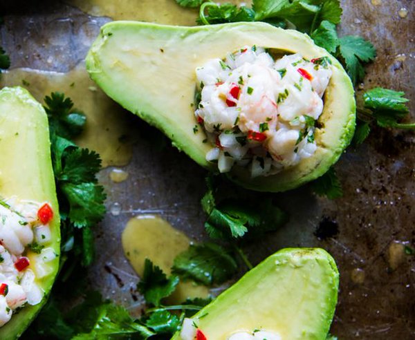 ceviche in avocado