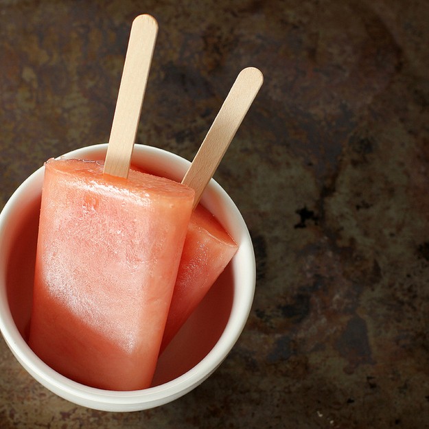 pink grape fruit popsicle