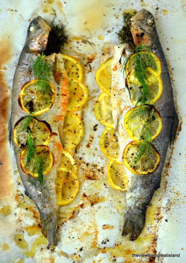 roasted trout