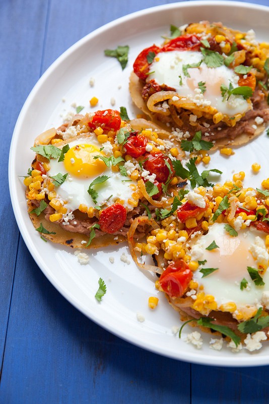 tomato & corn tostada