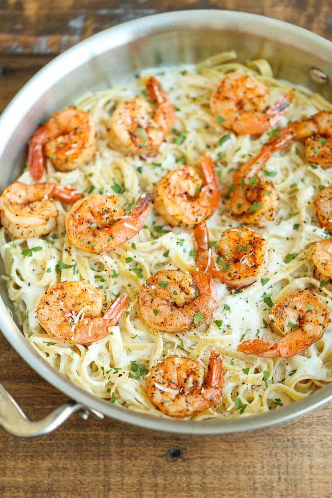 CAJUN SHRIMP WITH GARLIC PARMESAN CREAM SAUCE