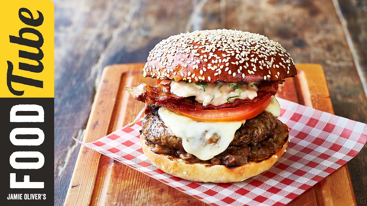 A Massive Burger With A Little Italian Flare