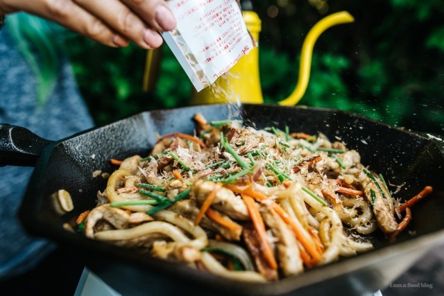 camping pork udon