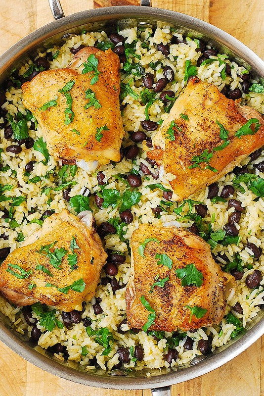 chicken-thighs-with-cilantro-lime-black-beans