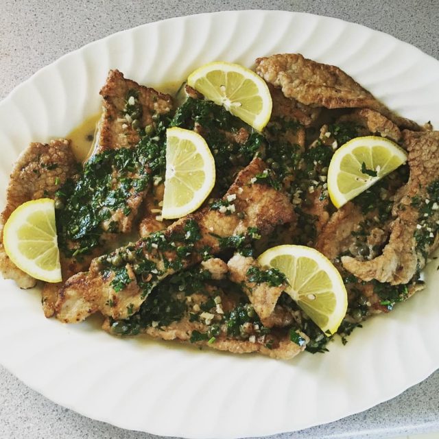 Veal Piccata In A Lemon Caper Sauce