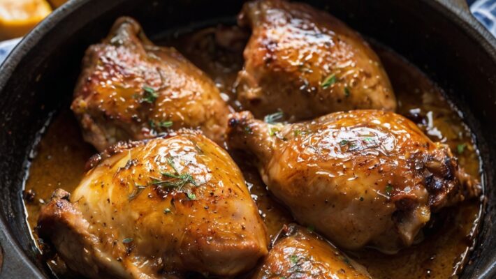 Fiercefork brown sugar baked chicken thighs